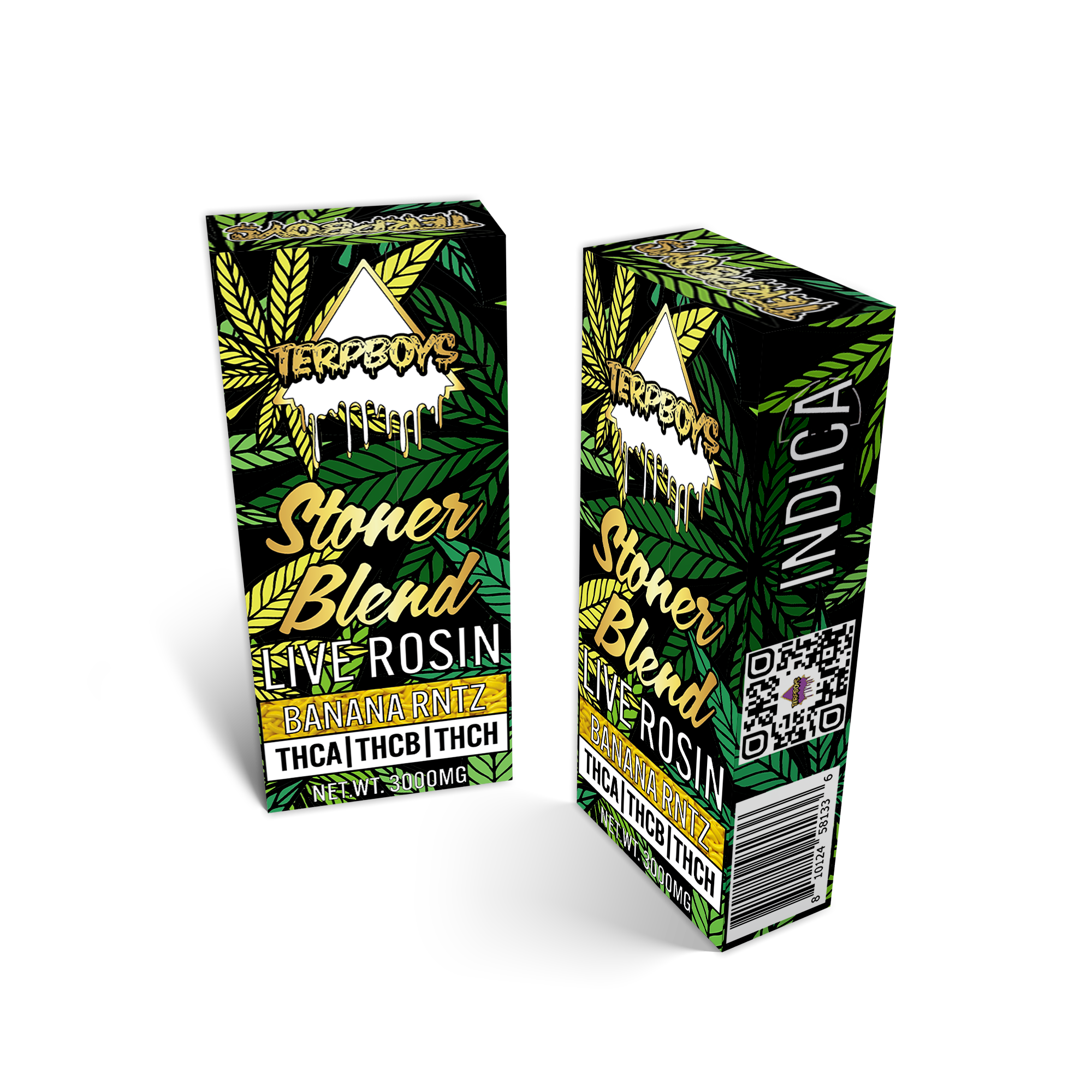 3g Stoner Blend Banana Rntz Live Rosin Indica Disposable Vape
