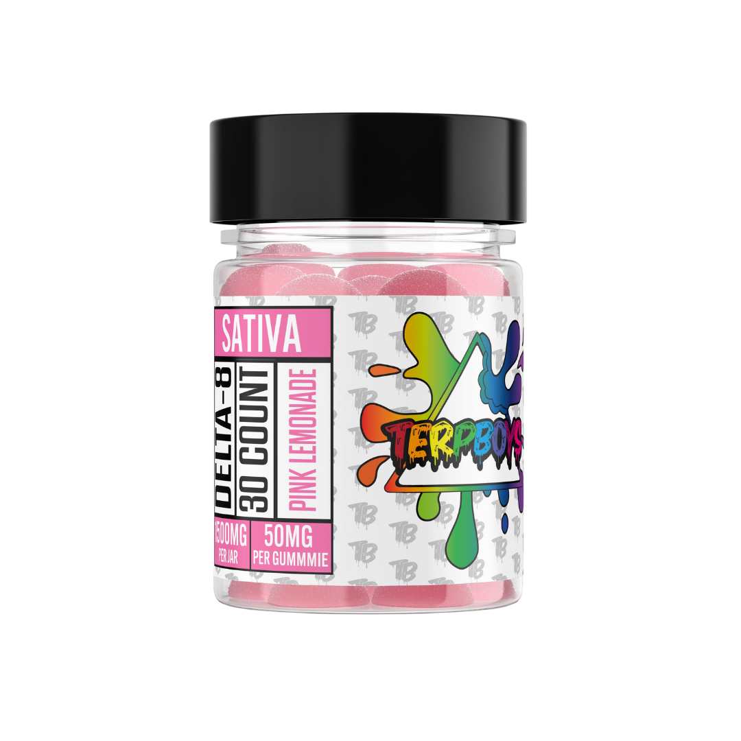 50mg Delta 8 Gummies Pink Lemonade Sativa (30ct)